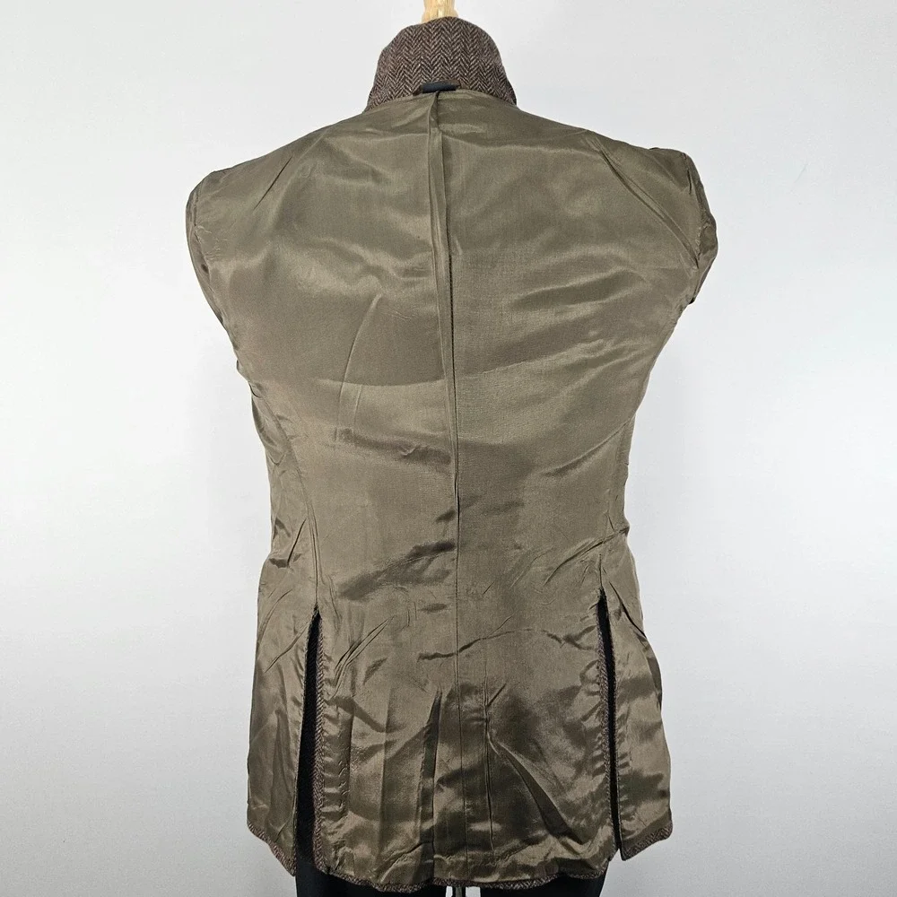 VTG Haggar Men's Tweed Sport Coat Blazer Two Button Brown Herringbone 40R‎